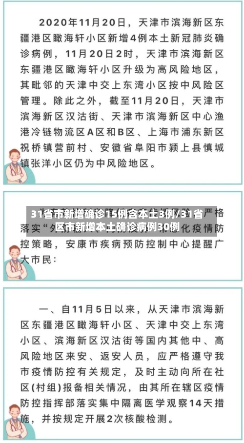 31省市新增确诊15例含本土3例/31省区市新增本土确诊病例30例-第1张图片