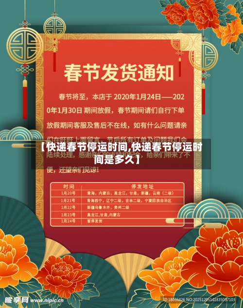 【快递春节停运时间,快递春节停运时间是多久】-第1张图片