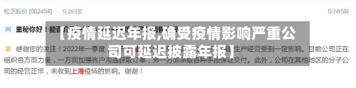 【疫情延迟年报,确受疫情影响严重公司可延迟披露年报】-第2张图片