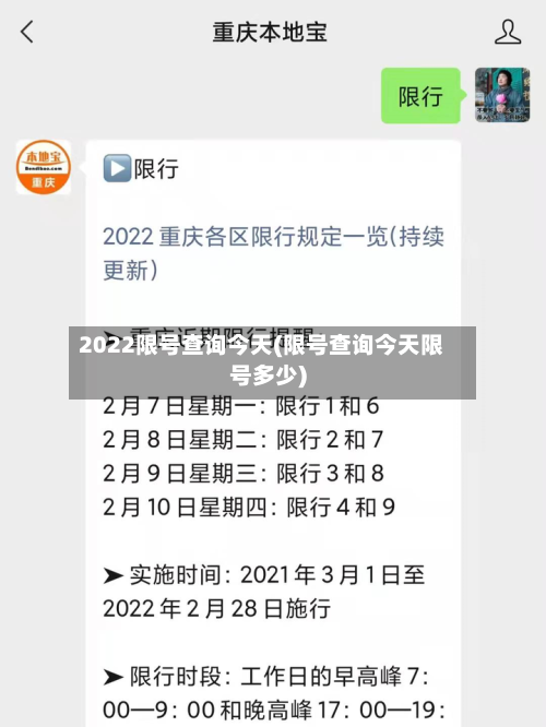 2022限号查询今天(限号查询今天限号多少)-第1张图片