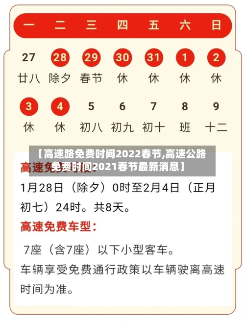 【高速路免费时间2022春节,高速公路免费时间2021春节最新消息】-第2张图片