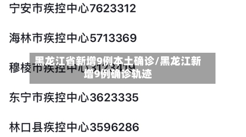 黑龙江省新增9例本土确诊/黑龙江新增9例确诊轨迹-第1张图片