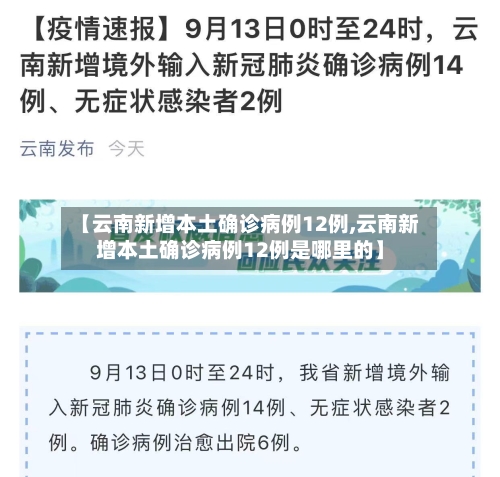 【云南新增本土确诊病例12例,云南新增本土确诊病例12例是哪里的】-第1张图片